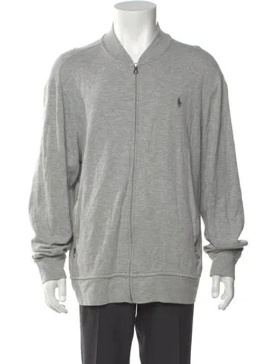 Pre-owned Polo Ralph Lauren Crew Neck Long Sleeve Sweatshirt In Gray