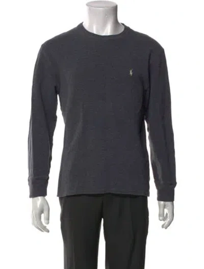 Pre-owned Polo Ralph Lauren Crew Neck Long Sleeve Sweatshirt In Gray