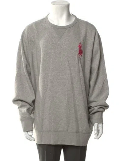 Pre-owned Polo Ralph Lauren Crew Neck Long Sleeve Sweatshirt In Gray