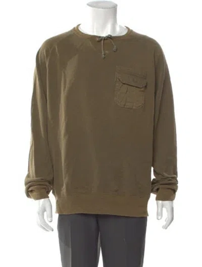 Pre-owned Polo Ralph Lauren Crew Neck Long Sleeve Sweatshirt In Green