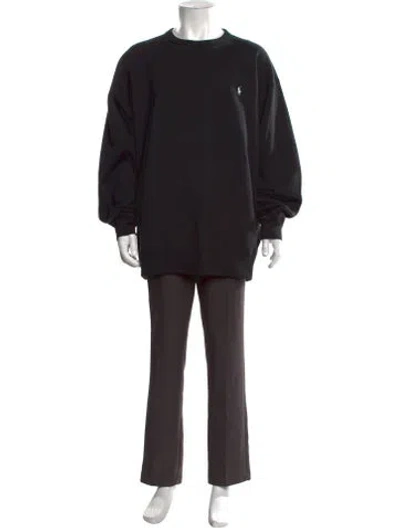 Pre-owned Polo Ralph Lauren Crew Neck Long Sleeve Sweatshirt W/ Tags In Black