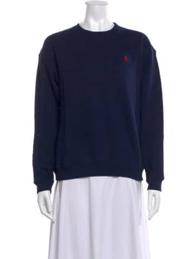 Pre-owned Polo Ralph Lauren Crew Neck Long Sleeve Sweatshirt W/ Tags In Blue