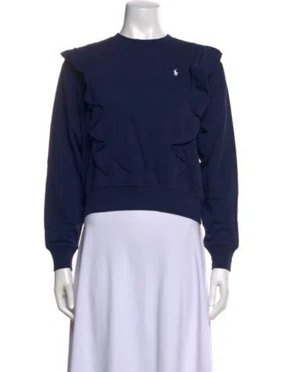 Pre-owned Polo Ralph Lauren Crew Neck Long Sleeve Sweatshirt W/ Tags In Blue