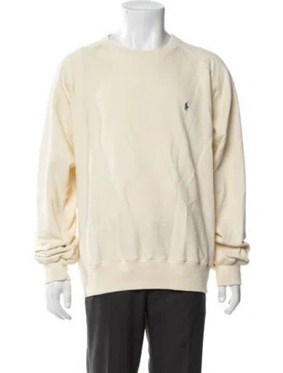 Pre-owned Polo Ralph Lauren Crew Neck Long Sleeve Sweatshirt In Yellow