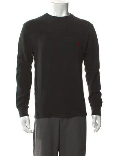 Pre-owned Polo Ralph Lauren Crew Neck Long Sleeve T-shirt In Black