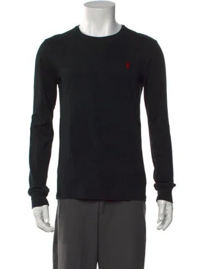 Pre-owned Polo Ralph Lauren Crew Neck Long Sleeve T-shirt In Black