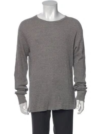 Pre-owned Polo Ralph Lauren Crew Neck Long Sleeve T-shirt In Grey
