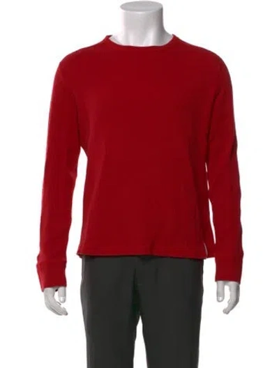 Pre-owned Polo Ralph Lauren Crew Neck Long Sleeve T-shirt In Red
