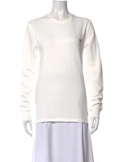 Pre-owned Polo Ralph Lauren Crew Neck Long Sleeve T-shirt W/ Tags In White