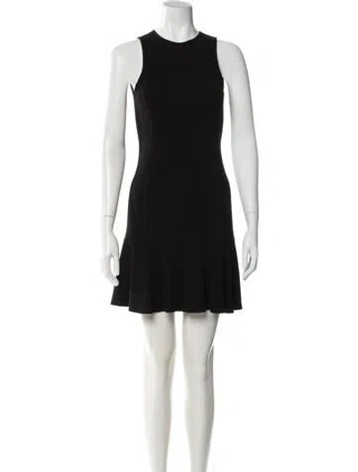 Pre-owned Polo Ralph Lauren Crew Neck Mini Dress In Black