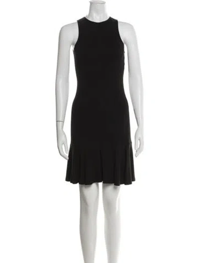 Pre-owned Polo Ralph Lauren Crew Neck Mini Dress In Black