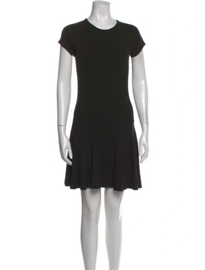 Pre-owned Polo Ralph Lauren Crew Neck Mini Dress In Black