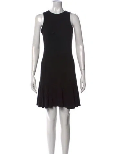Pre-owned Polo Ralph Lauren Crew Neck Mini Dress In Black
