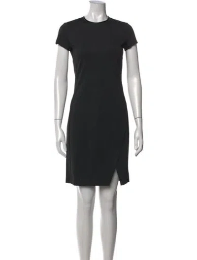 Pre-owned Polo Ralph Lauren Crew Neck Mini Dress In Black
