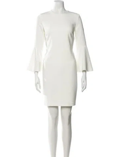 Pre-owned Polo Ralph Lauren Crew Neck Mini Dress In Neutrals
