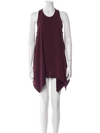 Pre-owned Polo Ralph Lauren Crew Neck Mini Dress W/ Tags In Burgundy