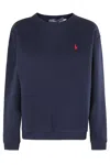 Polo Ralph Lauren Crew Neck Navy Sweatshirt In Blue