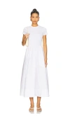 Polo Ralph Lauren Crew Neck Gathered Waist Midi Dress