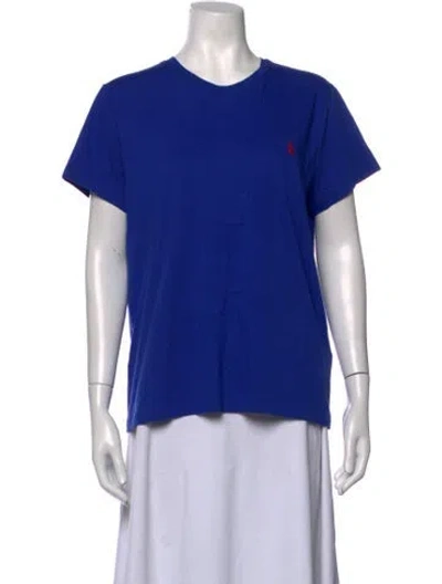 Pre-owned Polo Ralph Lauren Crew Neck Short Sleeve Polo In Blue