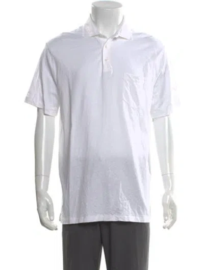 Pre-owned Polo Ralph Lauren Crew Neck Short Sleeve Polo Shirt In White