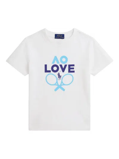 Polo Ralph Lauren Kids' Crew-neck Short-sleeve T-shirt In White