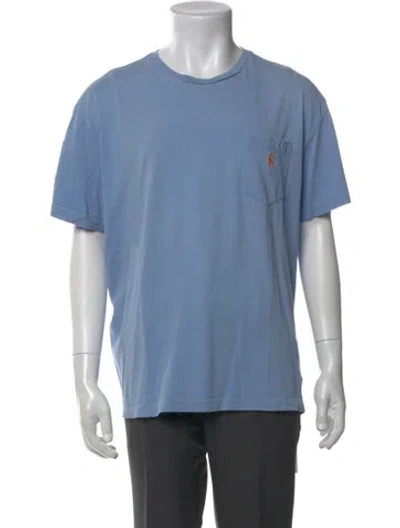 Pre-owned Polo Ralph Lauren Crew Neck Short Sleeve T-shirt In Blue