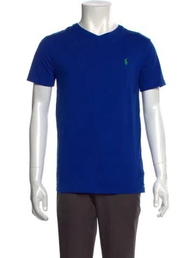Pre-owned Polo Ralph Lauren Crew Neck Short Sleeve T-shirt In Blue