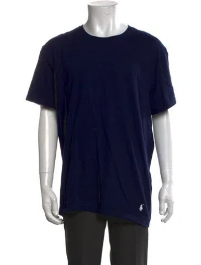 Pre-owned Polo Ralph Lauren Crew Neck Short Sleeve T-shirt In Blue