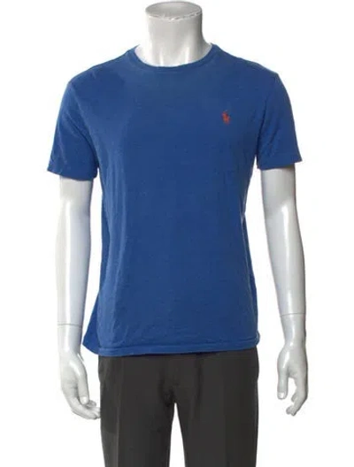 Pre-owned Polo Ralph Lauren Crew Neck Short Sleeve T-shirt In Blue