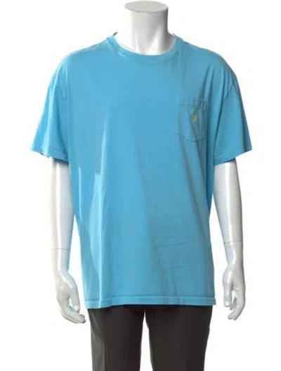 Pre-owned Polo Ralph Lauren Crew Neck Short Sleeve T-shirt In Blue