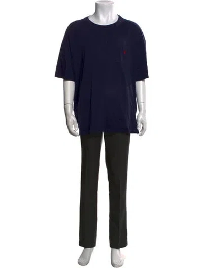 Pre-owned Polo Ralph Lauren Crew Neck Short Sleeve T-shirt In Blue