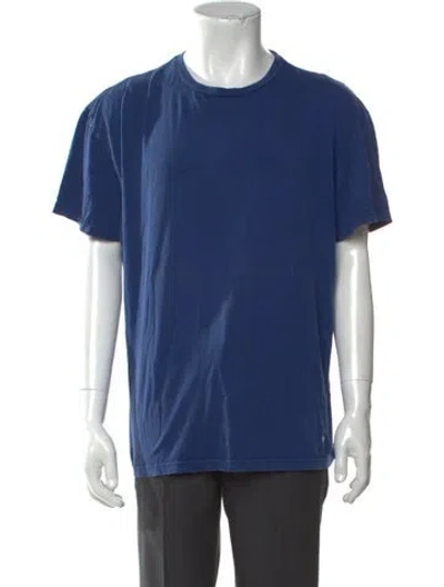 Pre-owned Polo Ralph Lauren Crew Neck Short Sleeve T-shirt In Blue