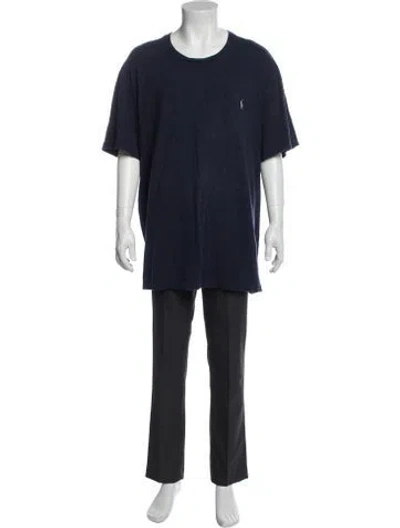 Pre-owned Polo Ralph Lauren Crew Neck Short Sleeve T-shirt In Blue