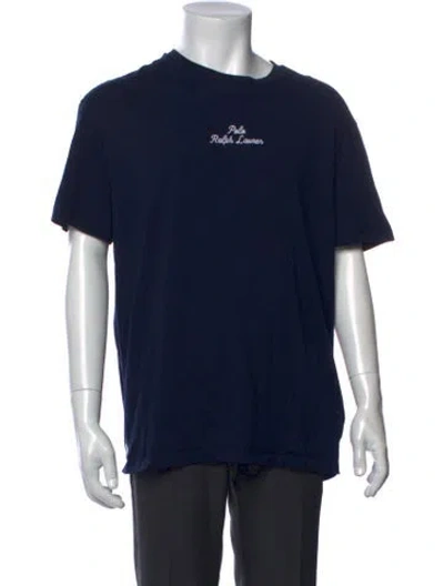 Pre-owned Polo Ralph Lauren Crew Neck Short Sleeve T-shirt In Blue