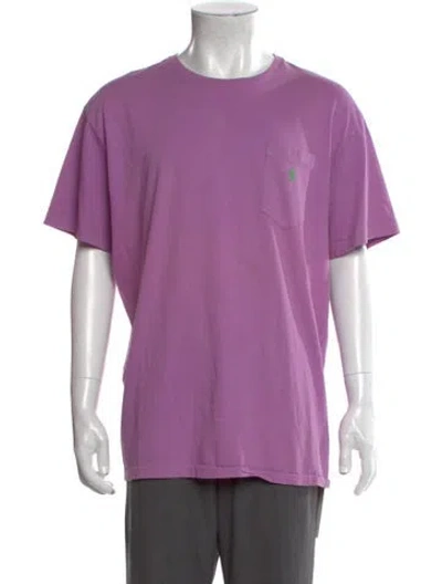 Pre-owned Polo Ralph Lauren Crew Neck Short Sleeve T-shirt In Purple