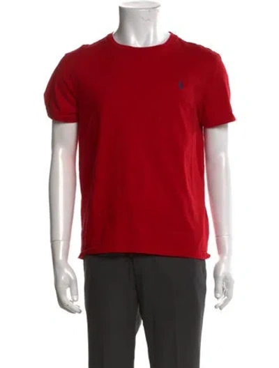 Pre-owned Polo Ralph Lauren Crew Neck Short Sleeve T-shirt In Red