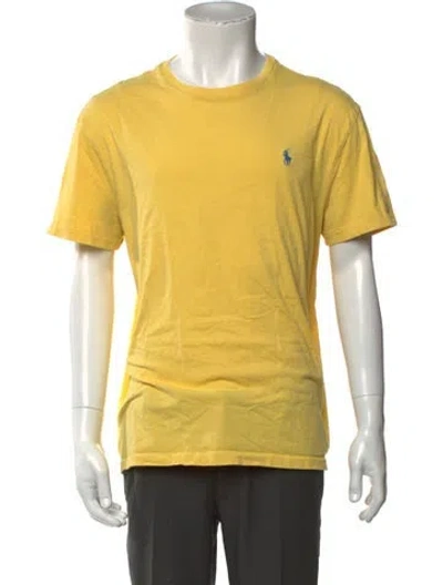 Pre-owned Polo Ralph Lauren Crew Neck Short Sleeve T-shirt In Yellow