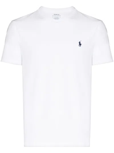 Polo Ralph Lauren Crew Neck Short-sleeved T-shirt With Logo In White