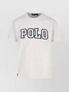 Polo Ralph Lauren White Crewneck T-shirt With Logo Lettering On The Fornt And Pony Embroidery On The Front