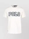 Polo Ralph Lauren White Crewneck T-shirt With Logo Lettering On The Fornt And Pony Embroidery On The Front