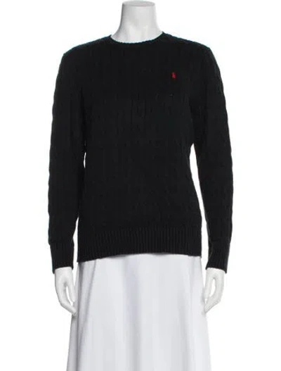 Pre-owned Polo Ralph Lauren Crew Neck Sweater In Black