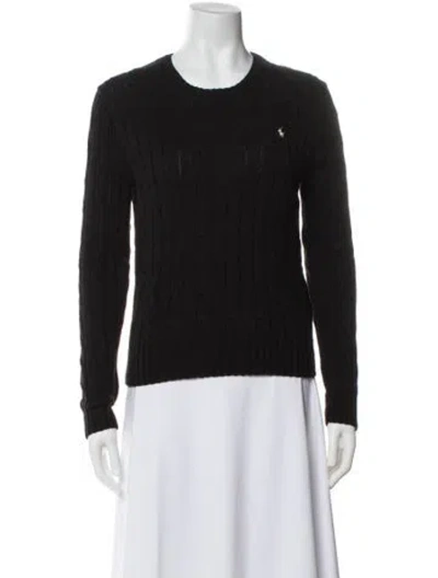 Pre-owned Polo Ralph Lauren Crew Neck Sweater In Black