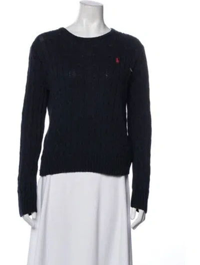 Pre-owned Polo Ralph Lauren Crew Neck Sweater In Black