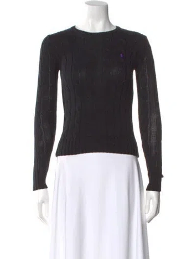 Pre-owned Polo Ralph Lauren Crew Neck Sweater In Black