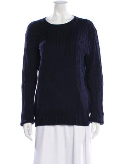 Pre-owned Polo Ralph Lauren Crew Neck Sweater In Blue
