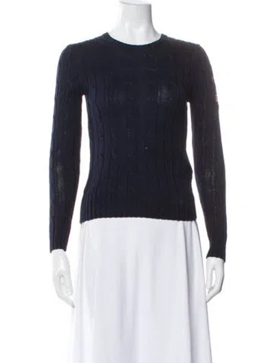 Pre-owned Polo Ralph Lauren Crew Neck Sweater In Blue