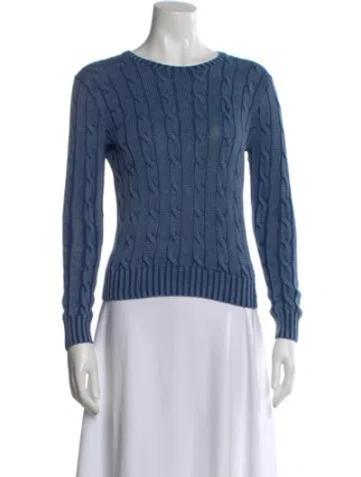Pre-owned Polo Ralph Lauren Crew Neck Sweater In Blue