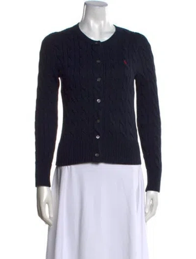 Pre-owned Polo Ralph Lauren Crew Neck Sweater In Blue