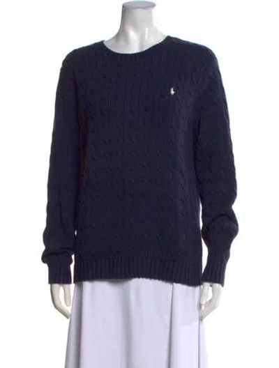 Pre-owned Polo Ralph Lauren Crew Neck Sweater In Blue