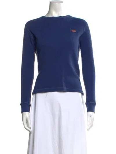 Pre-owned Polo Ralph Lauren Crew Neck Sweater In Blue
